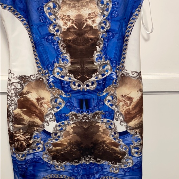 Angel Biba Size 12 Blue Brown Embellished Sequin Mini Dress - Picture 5 of 9
